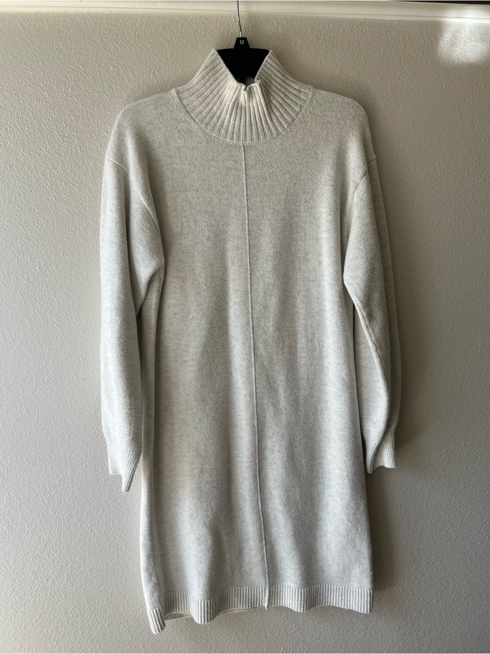 Banana Republic Light Gray Turtleneck Sweater Dress